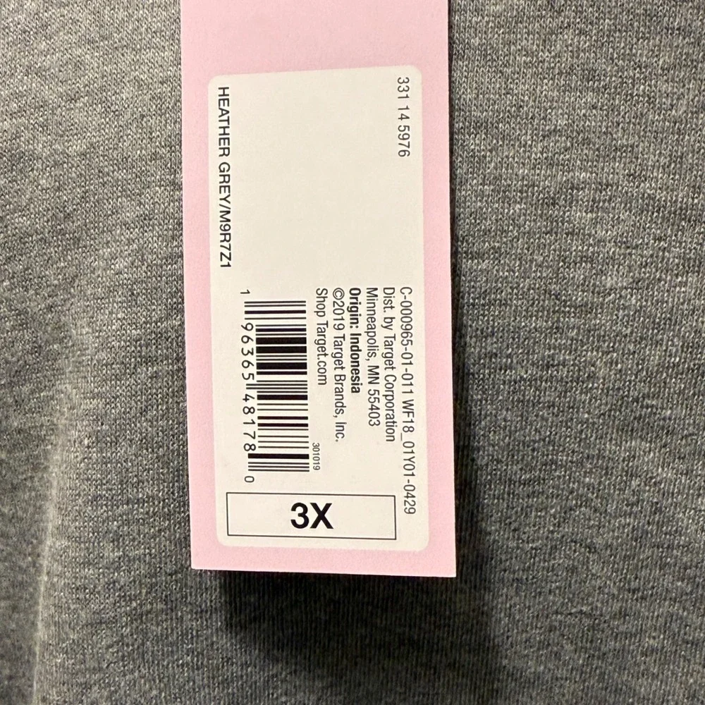 Wild Fable Heather Grey Fleece‎ Crewneck Sweatshirt 3X - Picture 3 of 5
